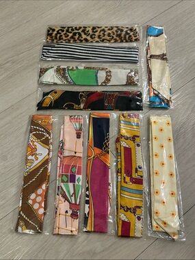 Purse Satin Scarf Set of 10 #24—Various Patterns and Colors